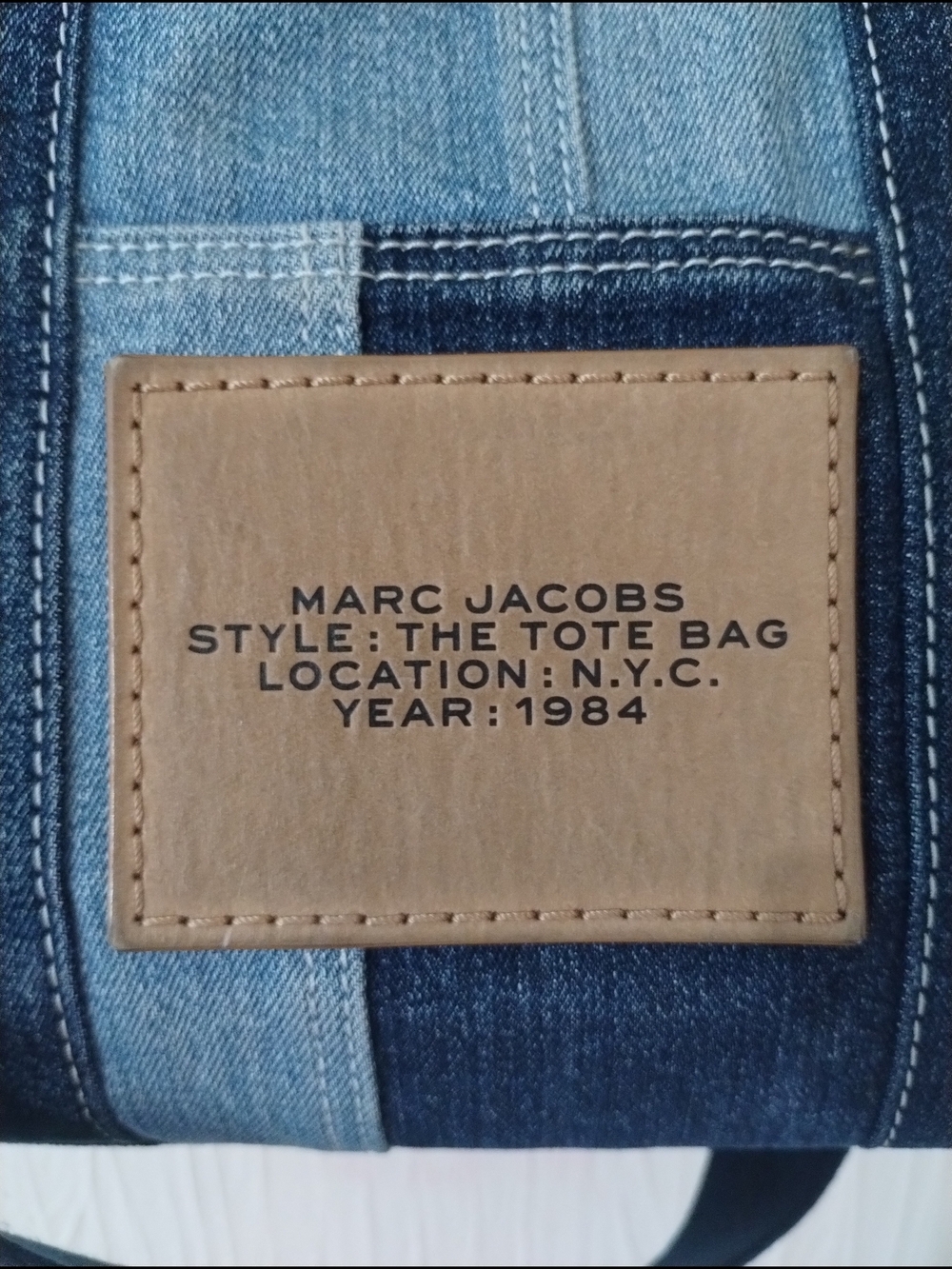 Marc Jacobs Blue Denim Patchwork Medium Tote Bag "Final Sale Price " - Picture 5 of 16